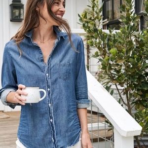 Frank & Eileen- Vintage Stonewashed Indigo Eileen Button Up